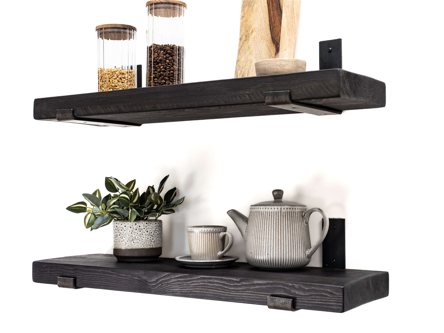 Rustic Bracket Shelf - Black