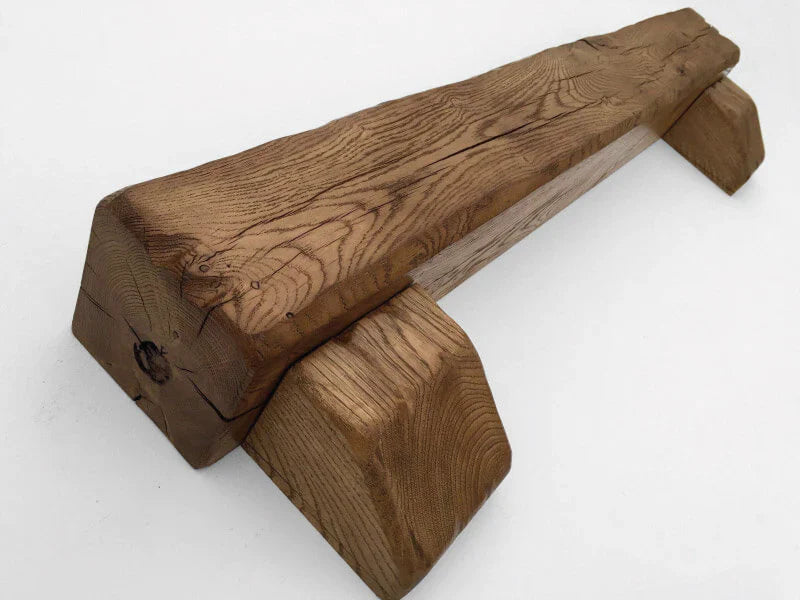 Rustic Oak Mantel with Corbels *Aged* - Walnut Finish