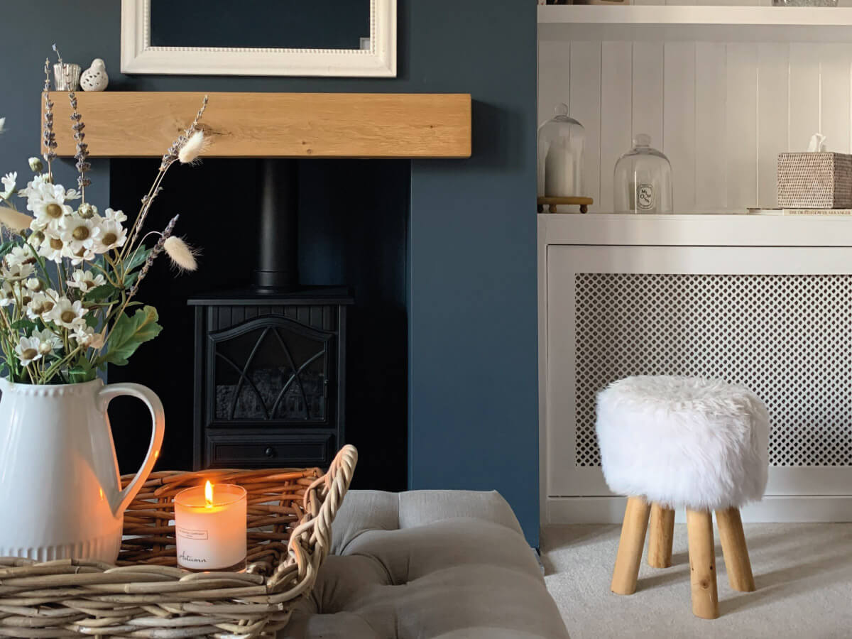 Classic Oak Fireplace Mantel - Light Finish