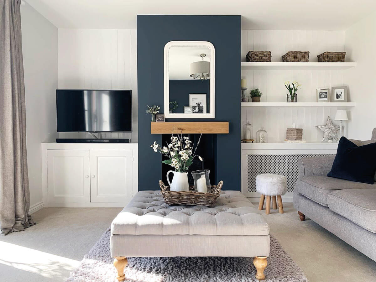 Classic Oak Fireplace Mantel - Light Finish