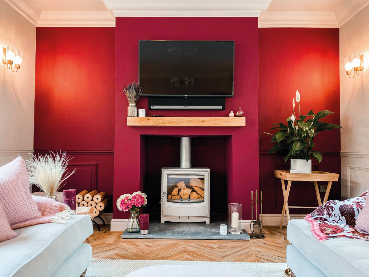 Classic Oak Fireplace Mantel - Light Finish