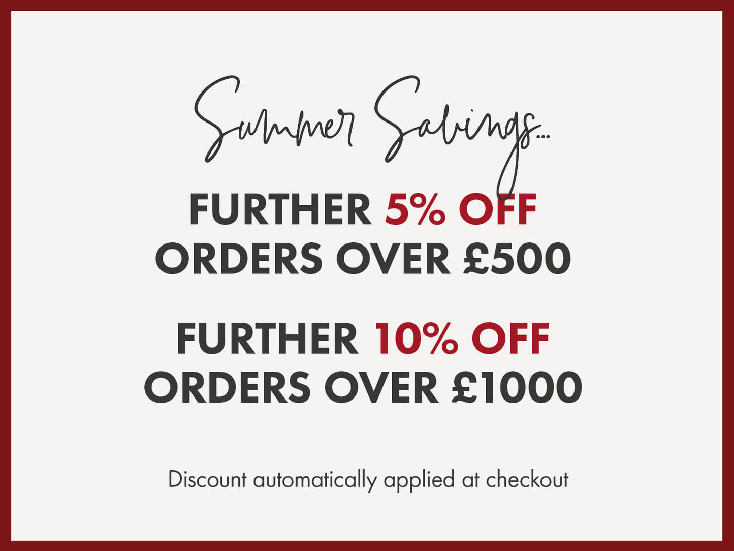 Summer Savings