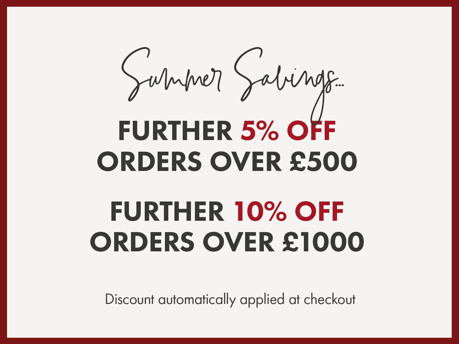 Summer Savings