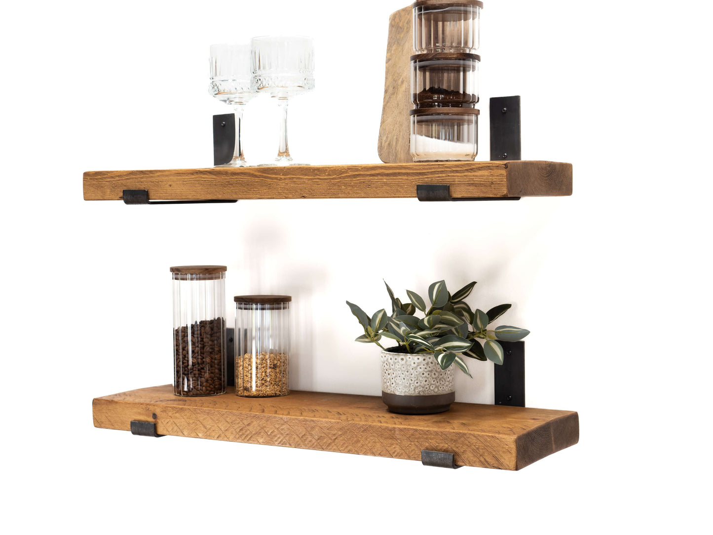 Metal Bracket Shelf - Rugger Brown