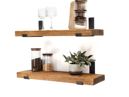 Metal Bracket Shelf - Rugger Brown