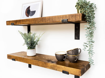 Rustic Bracket Shelf - Rugger Brown