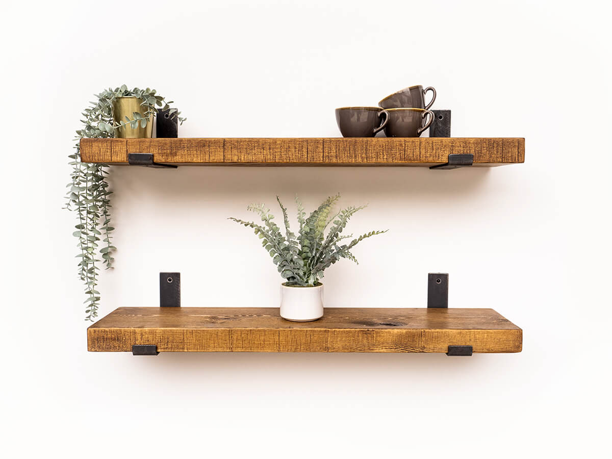 Rustic Bracket Shelf - Rugger Brown