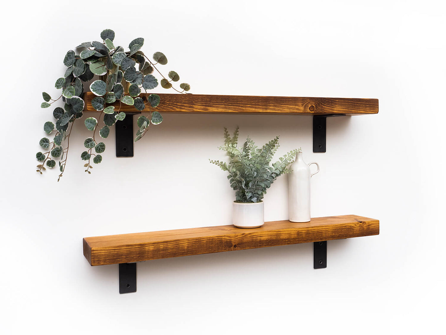 Rustic Bracket Shelf - Medium Oak