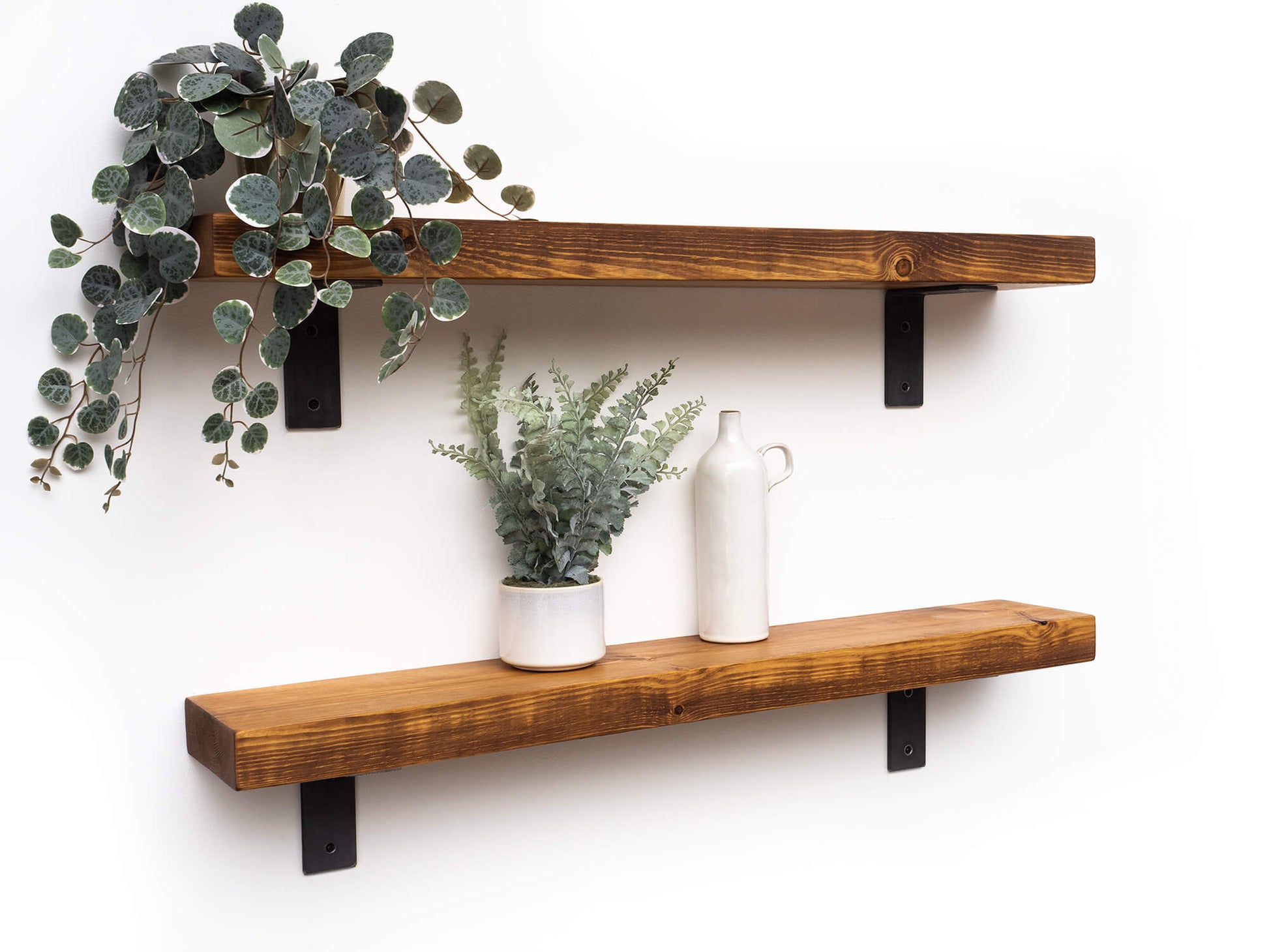 Rustic Bracket Shelf - Medium Oak