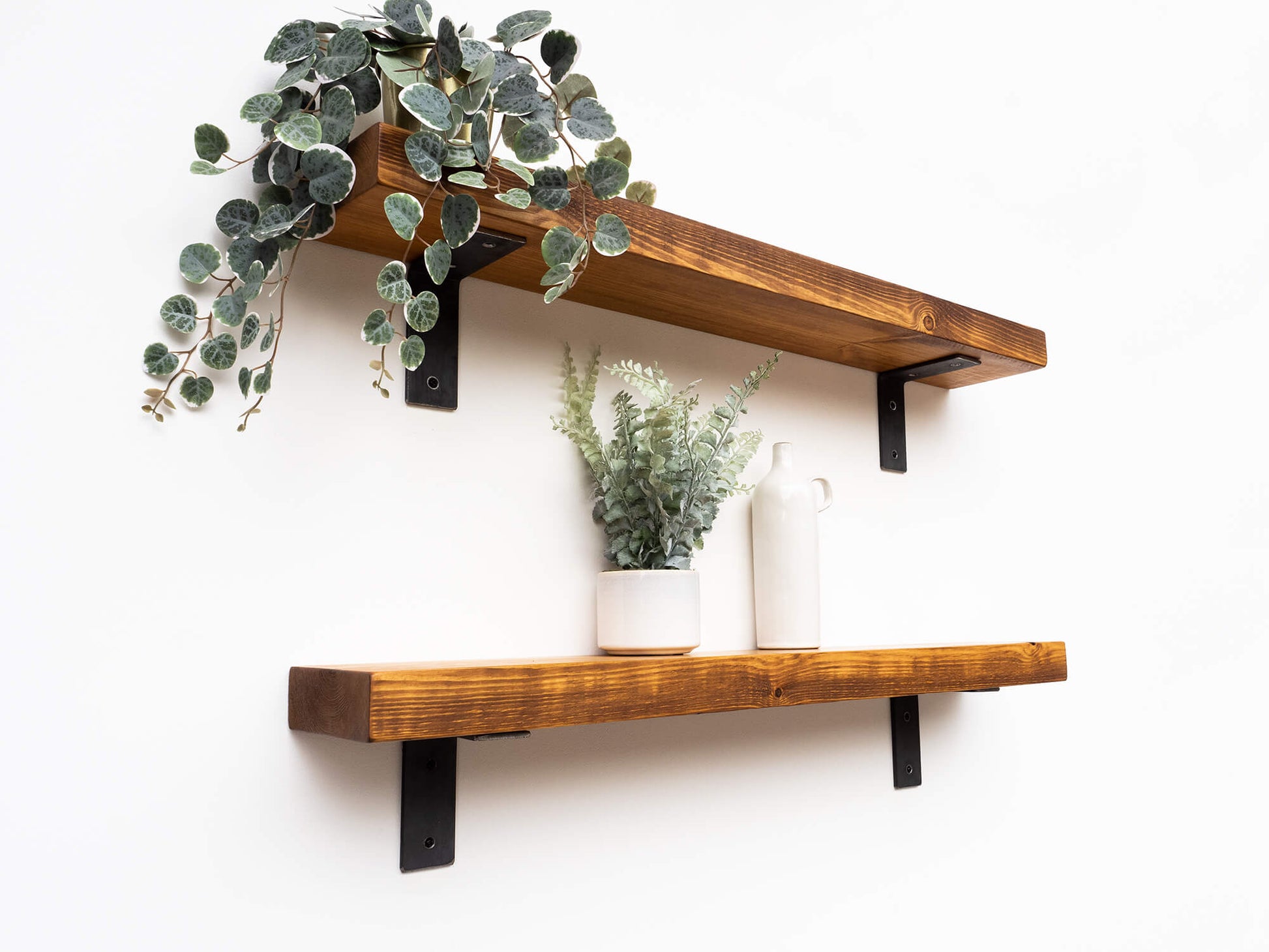 Rustic Bracket Shelf - Medium Oak