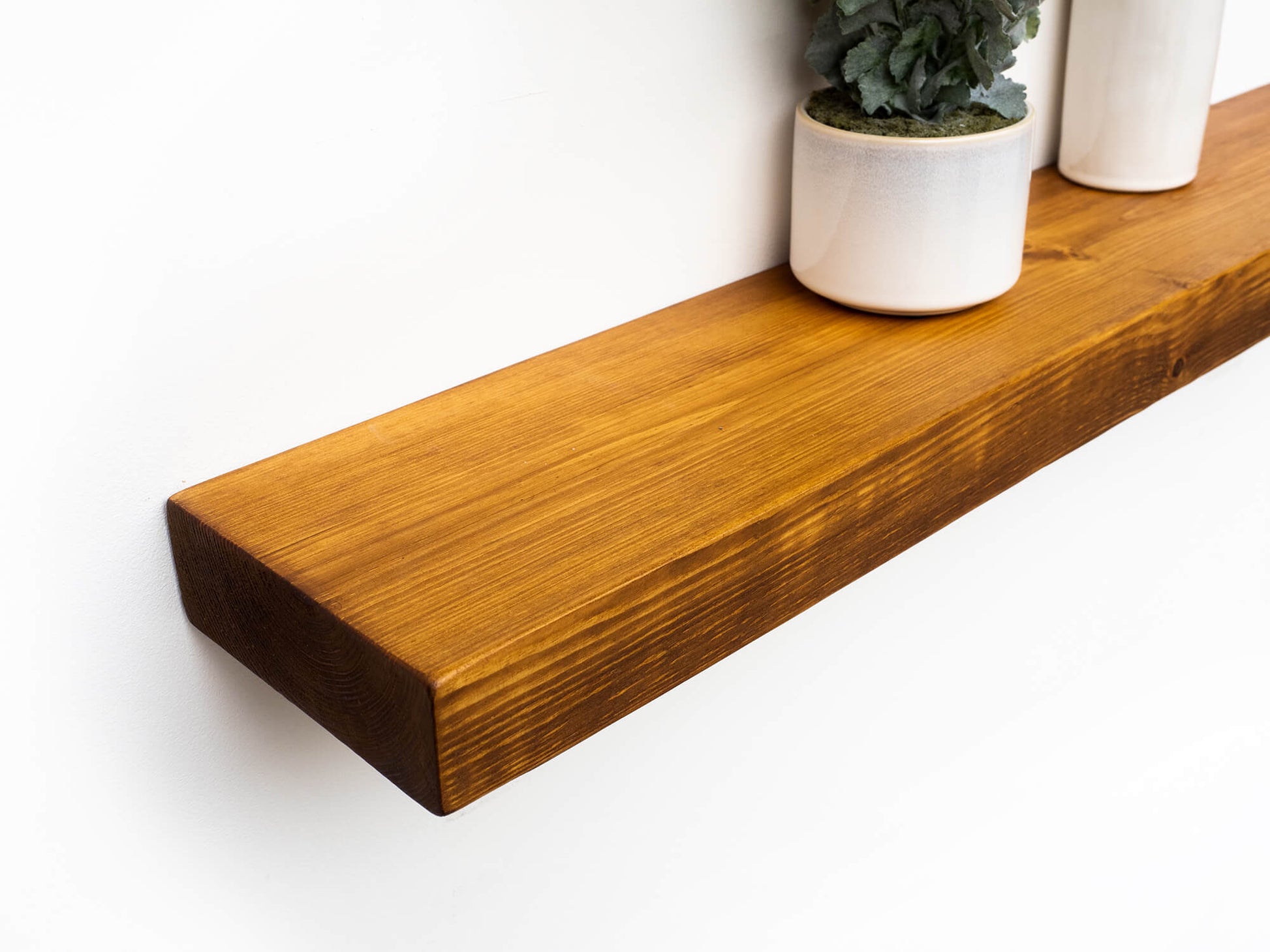 Rustic Bracket Shelf - Medium Oak