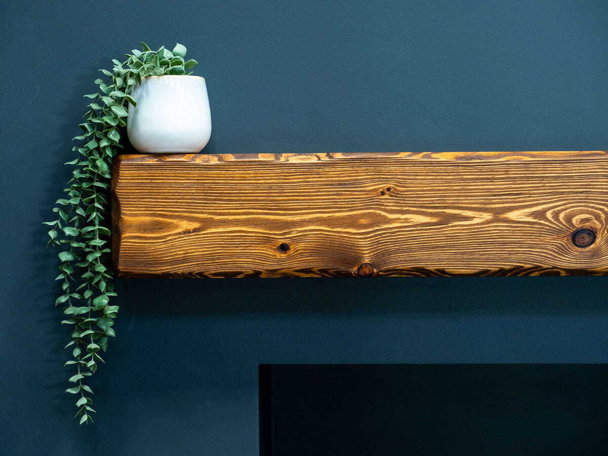 Rustic Mantel Aged - Walnut Finish