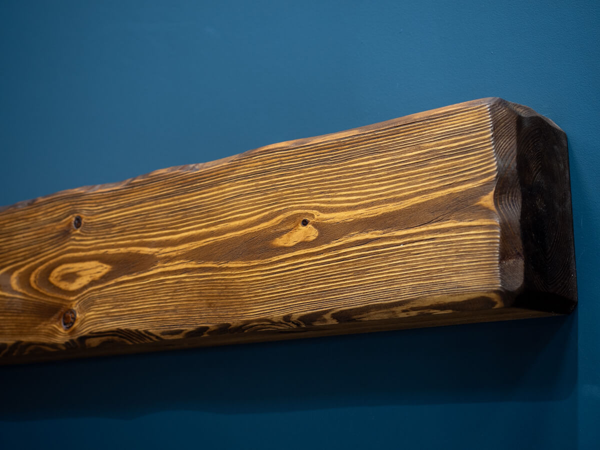 Rustic Mantel Aged - Walnut Finish