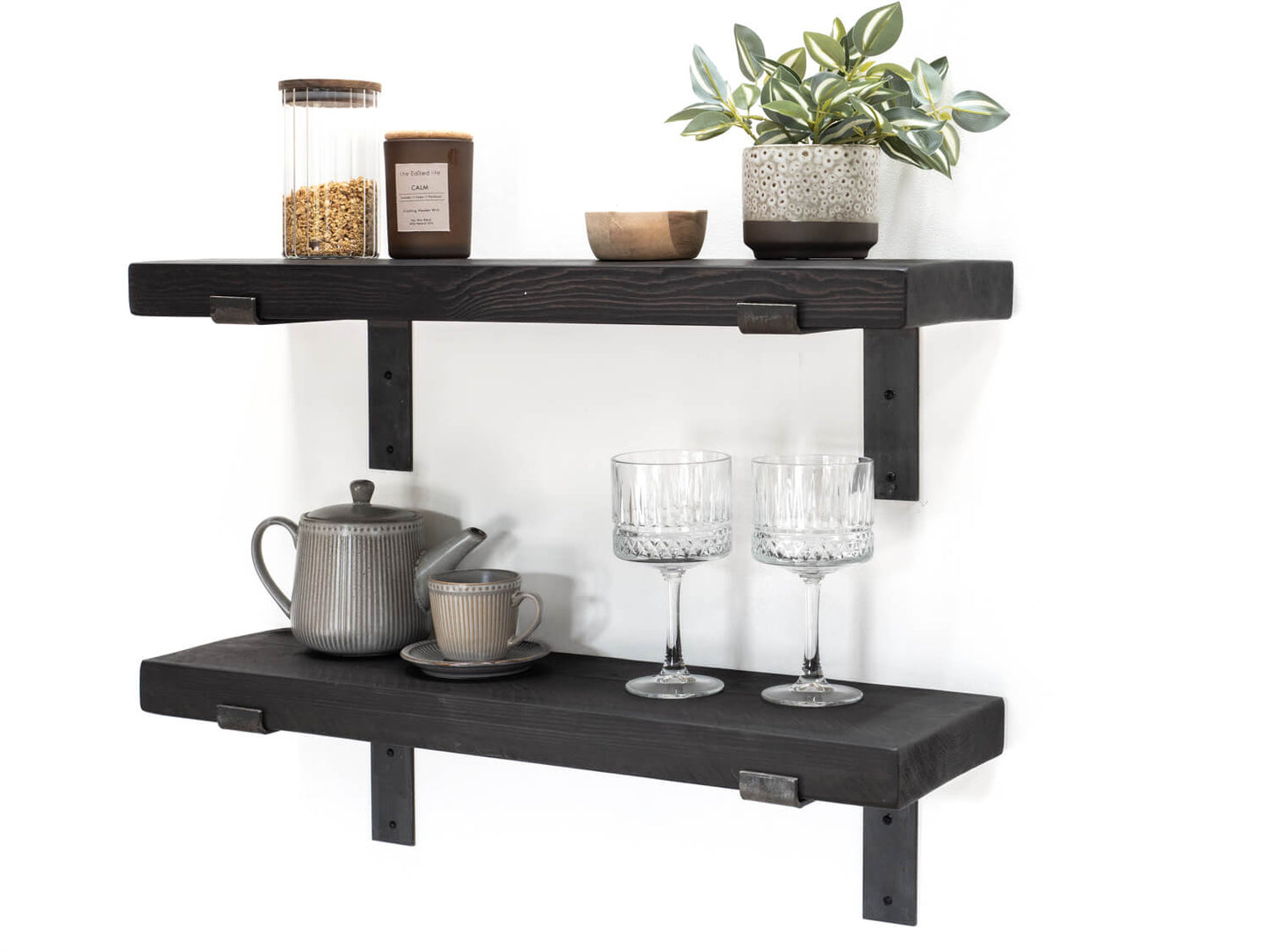 Rustic Bracket Shelf - Black