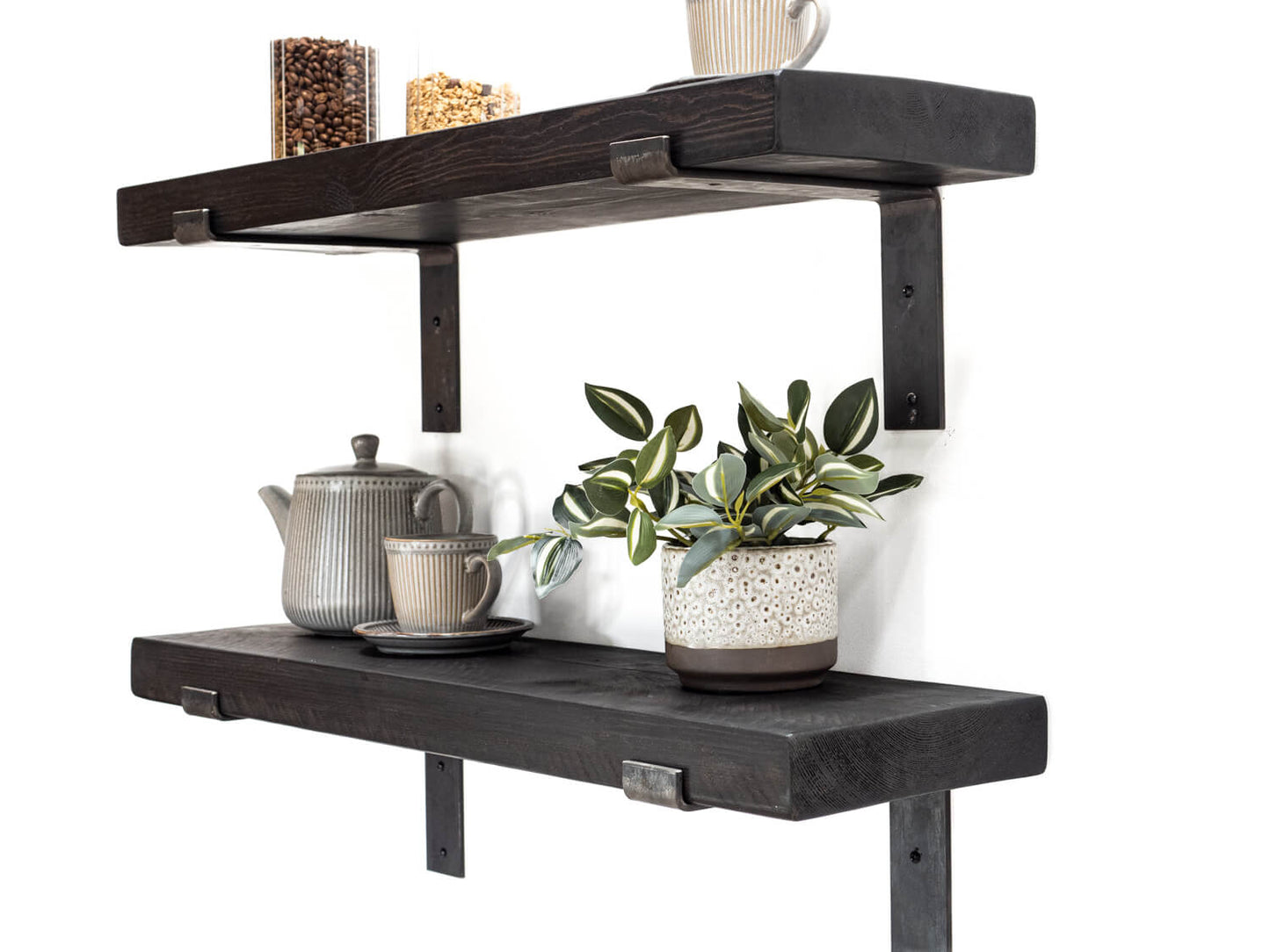 Rustic Bracket Shelf - Black