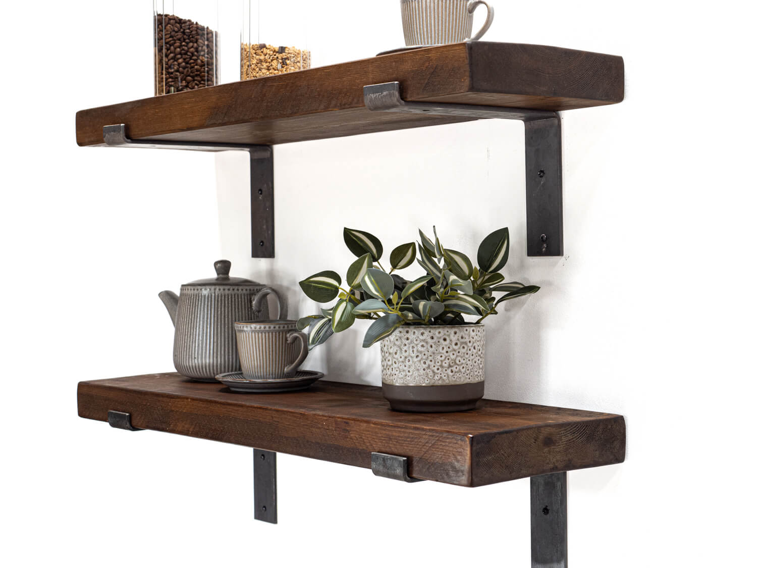 Rustic Bracket Shelf - Walnut