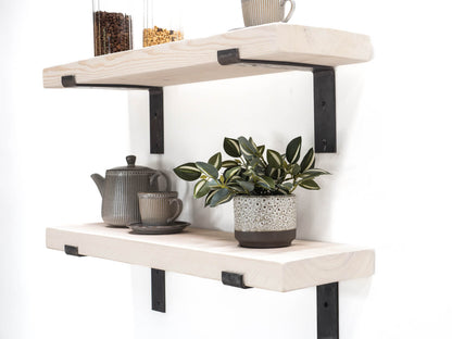 Rustic Bracket Shelf - White